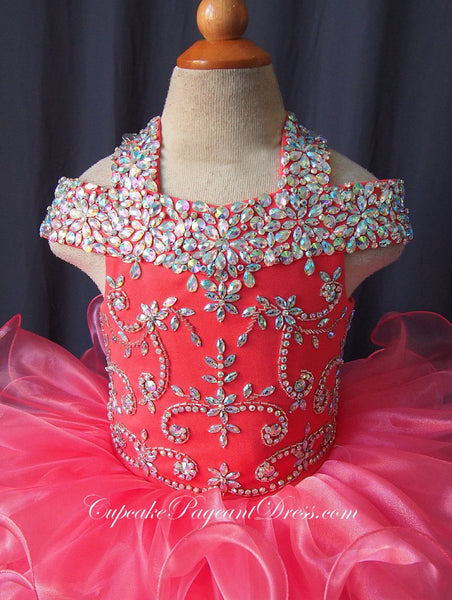 Infant toddler baby children kids Girl s Glitz Pageant Dress CupcakePageantDress