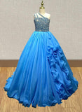 Gorgeous Sparkly Beaded Bodice Young Girls Ball Gown