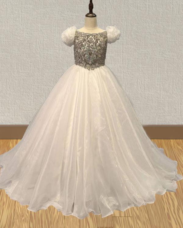 Sparkly Beaded Bodice Teens Glitzly Evening Gown