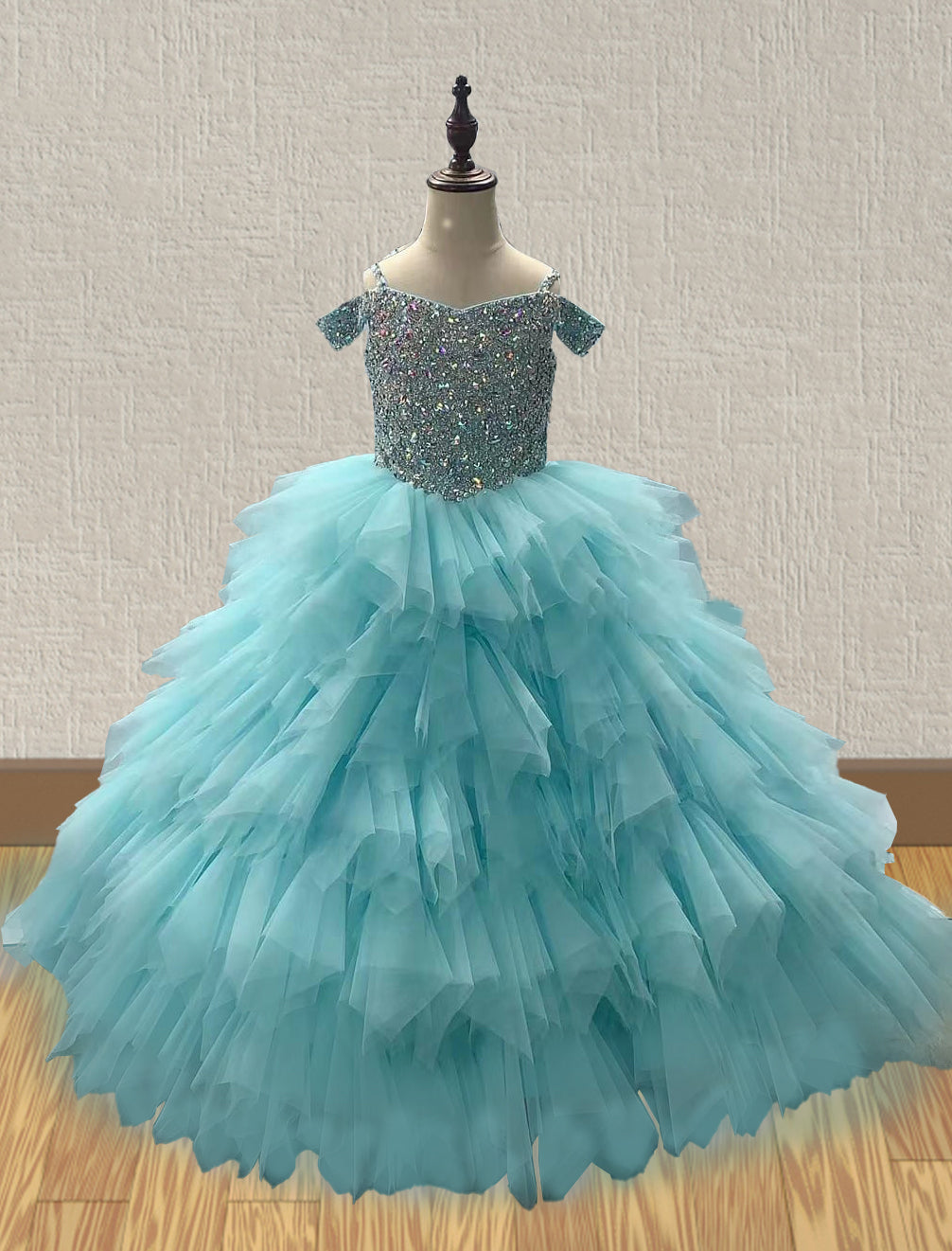 Best Beauty Sparkly Preteen Stunning Evening Gown