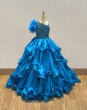 Elegant Beaded Bodice flower Girl Pageant Dress