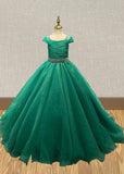 Best Beauty Little Girls Elegant Pleat Prom Gown