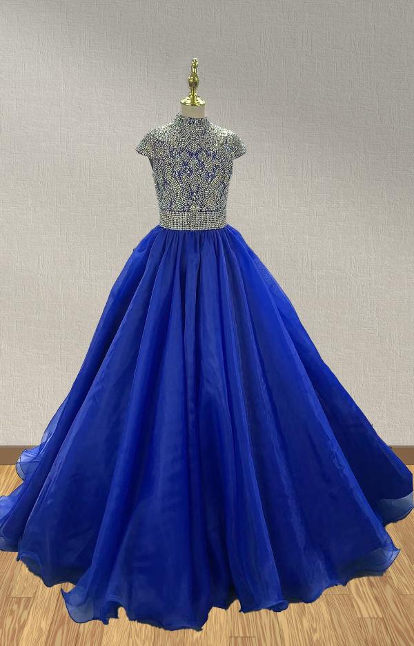 Cap Sleeve Gorgeous Princess Preteen Evening Gowns