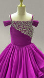 Sparkly Beaded Bodice Little Girls Long Prom Gown