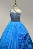 Gorgeous Sparkly Beaded Bodice Young Girls Ball Gown