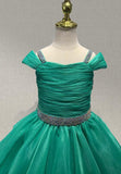 Best Beauty Little Girls Elegant Pleat Prom Gown