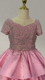 Gorgeous Pink Pageant Dress With Glitz Bodice