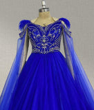 Young Girls Royal Elegant Sparkly Prom Couture