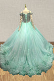 Sparkly Beaded Bodice Tween Mint Pageant Dress