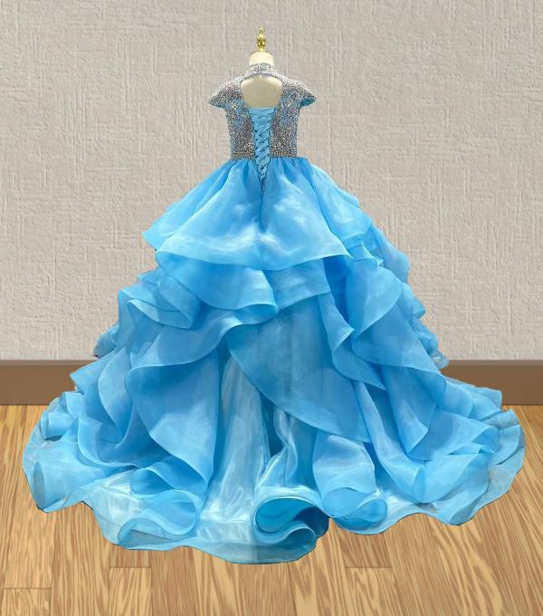 Halter Beaded Bodice Beauty Kids Prom Pageant Couture