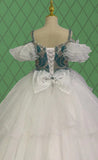 Custom Made Kids Stunning White Evening Gown