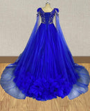 Young Girls Royal Elegant Sparkly Prom Couture