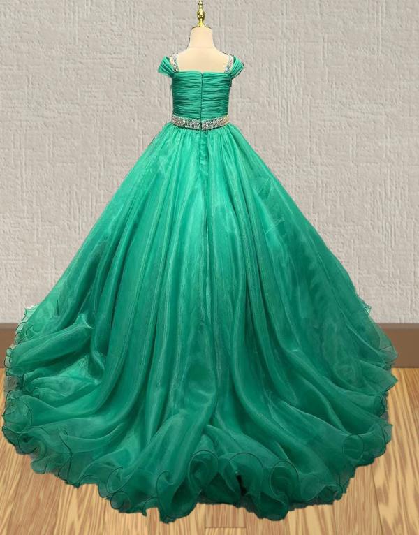 Best Beauty Little Girls Elegant Pleat Prom Gown