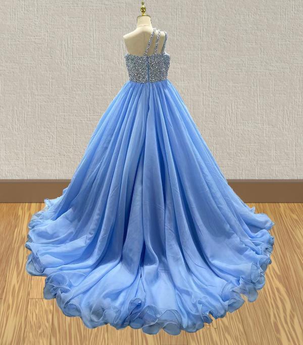 Stunning Beaded Bodice Elegant Young Girl Evening Gown