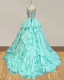 Stunning Mint Pageant Dress for Teenage Girl