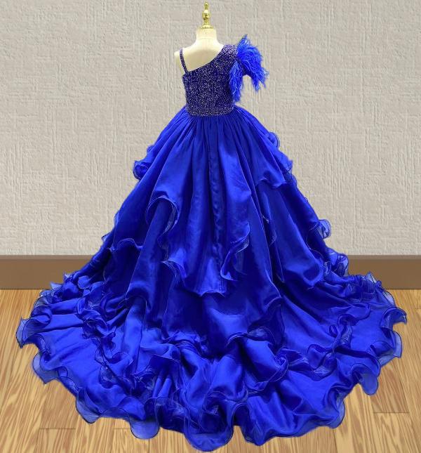 Best Beauty Sparkly Beaded Kids Evening Gown