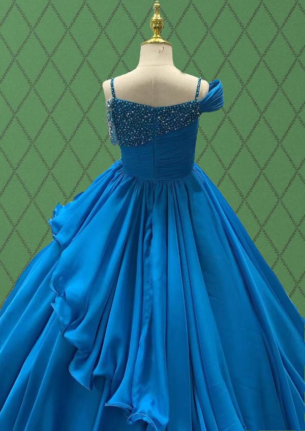 Elegant Spaghetti Strap Little Princess Evening Gown