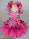 National Little Baby Fuchsia Cupcake Pageant Dress For Party,birthday,wedding