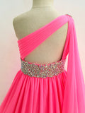 Floor-length Pageant Gown with Beaded Bodice for Little Girl