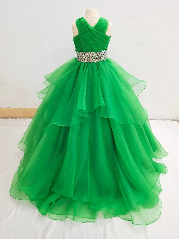 Little Girls Elegant Vogue Multi-layer Evening Gown