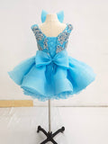 Cusotm Made Little Girl/Baby Girl/Baby Miss Short Pageant Dress