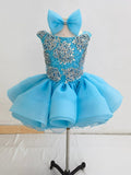 Cusotm Made Little Girl/Baby Girl/Baby Miss Short Pageant Dress