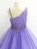 Best Beauty Juniors Sparkly Lilac Applique Formal Wear