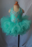 Mint Beaded Bodice Little Baby/Toddler/Infant/Newborn Cupcake Pageant Dress