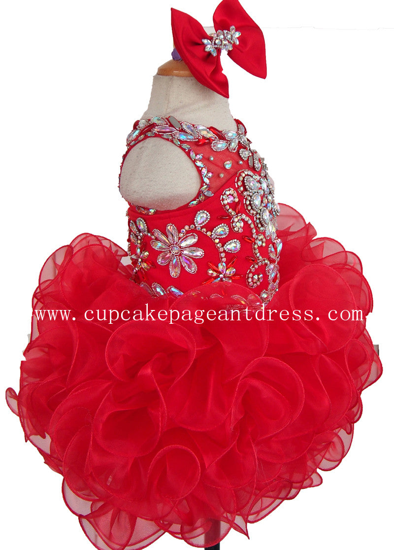 Little Princess Glitz Nationals Cupcake Pageant Dress With Hairbow - CupcakePageantDress